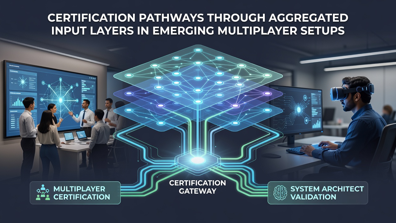 Flowchart illustrating how input aggregation supports certification decisions in large-scale multiplayer environments