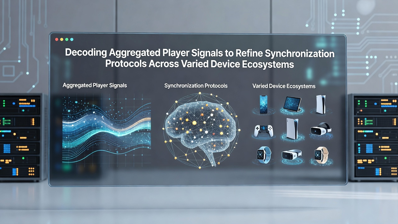Diagram showing synchronization protocol layers adjusting based on aggregated signals from multiple device types