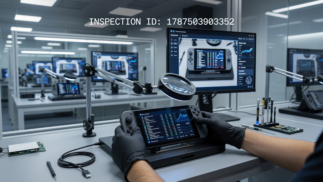 Hardware evaluation setup during game testing cycles