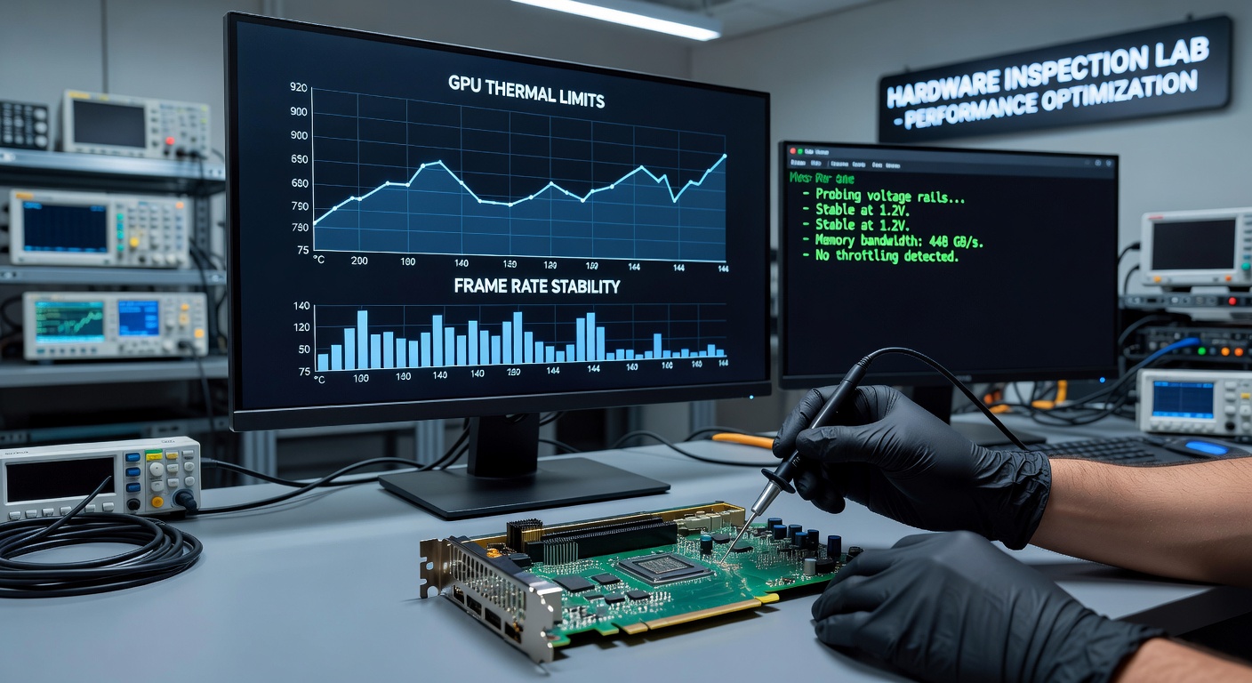 Screenshot of RAM usage monitor during a multiplayer game stress test, with bandwidth graphs peaking and storage IOPS metrics overlaid